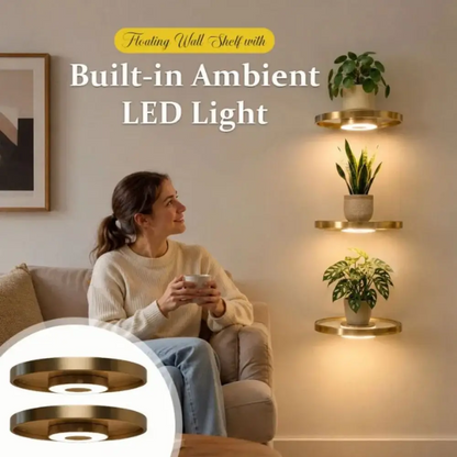 🔥Sale Ends Today - Floating Wall Shelf with Built in LED Light