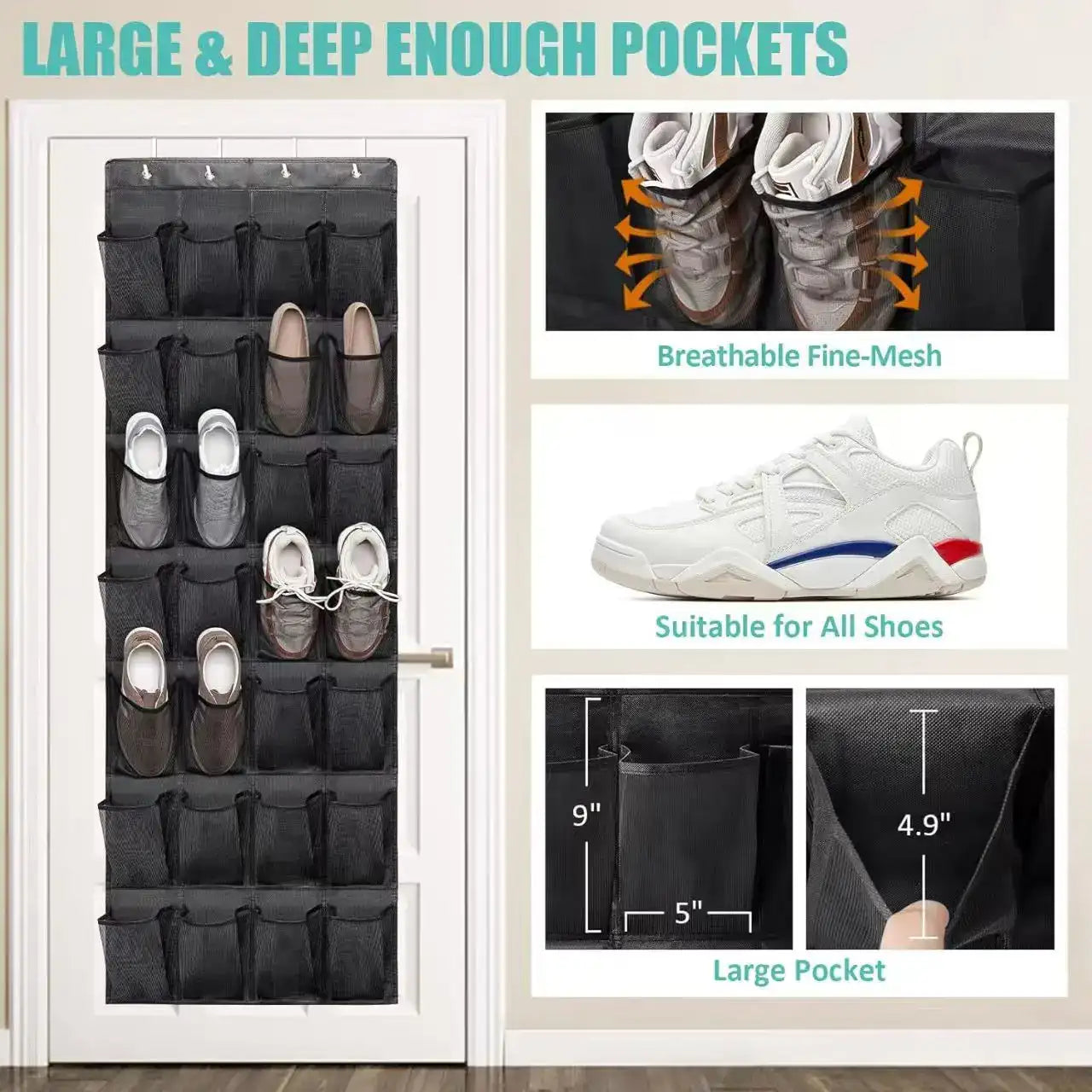 Over The Door Shoe Rack Hanging Shoe Organizer