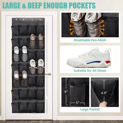 Over The Door Shoe Rack Hanging Shoe Organizer
