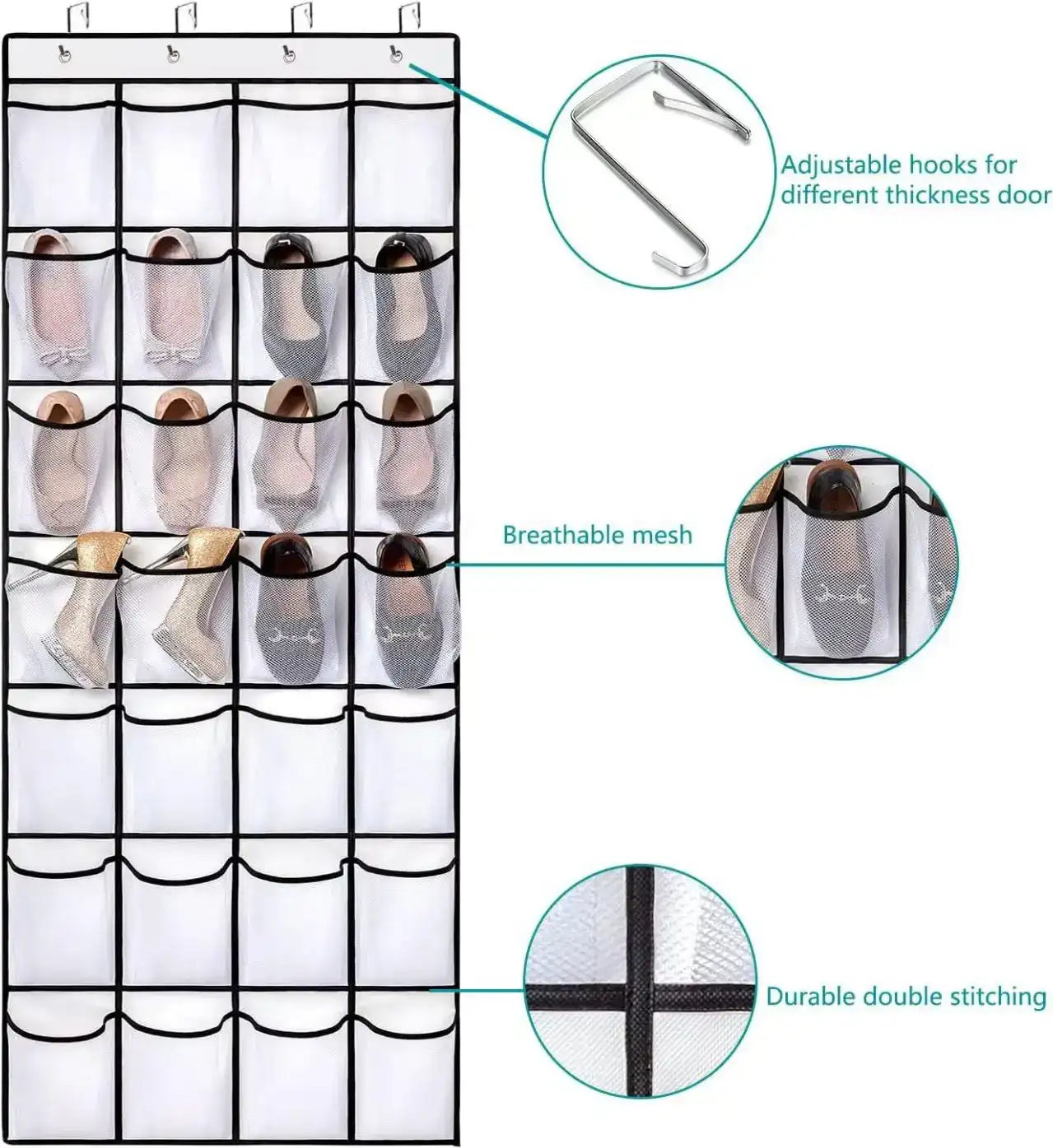 Over The Door Shoe Rack Hanging Shoe Organizer