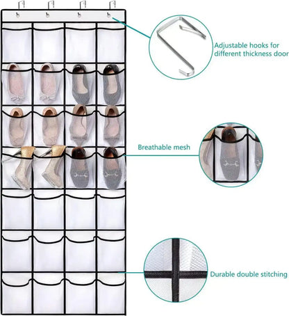 Over The Door Shoe Rack Hanging Shoe Organizer