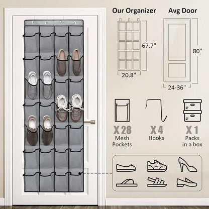 Over The Door Shoe Rack Hanging Shoe Organizer