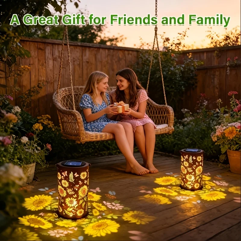 🔥HOT SALE 50% OFF-🌞Colorful Butterfly Sunflower Glow Solar Garden Lantern