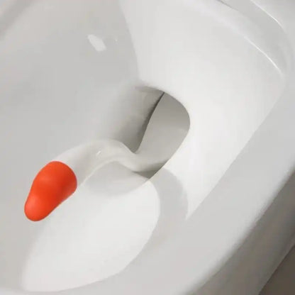 Swan Toilet Brush Set with Holder - Dense Bristles & Long Handle
