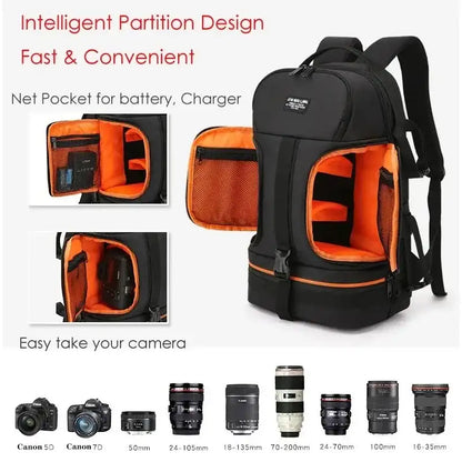 Large Capacity Waterproof DSLR Camera Backpack