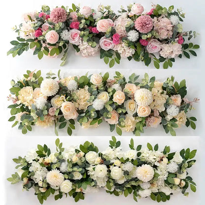 100cm Luxury Artificial Flower Row - Wedding Table Centerpiece & Arch Decor