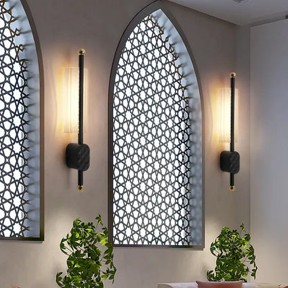 Nordic Pipe LED Wall Sconce - Acrylic Tube, Diamond Mount