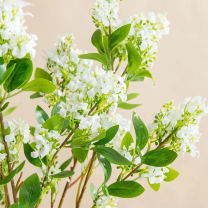 Silk Lilac Artificial Flower Stems - 3pcs Wedding Bouquet Home Decor