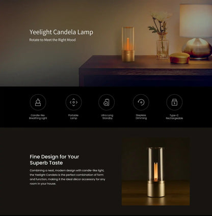 Rechargeable Candle Lamp -LED Atmosphere Night Light