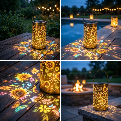 🔥HOT SALE 50% OFF-🌞Colorful Butterfly Sunflower Glow Solar Garden Lantern