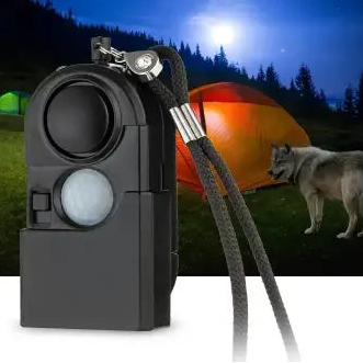 Kerui outdoor security device with wolf and camping scene in the background