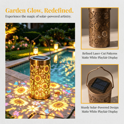 🔥HOT SALE 50% OFF-🌞Colorful Butterfly Sunflower Glow Solar Garden Lantern