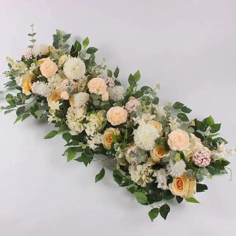 100cm Luxury Artificial Flower Row - Wedding Table Centerpiece & Arch Decor