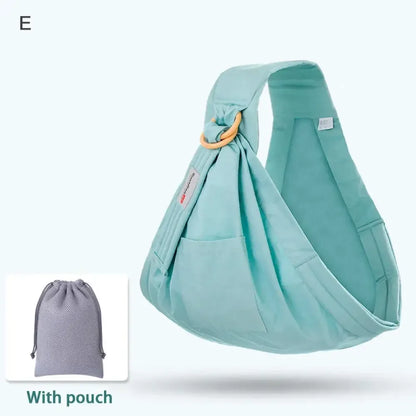 Dual-Use Baby Wrap Sling – Nursing Cover & Infant Carrier - Aqua Simple
