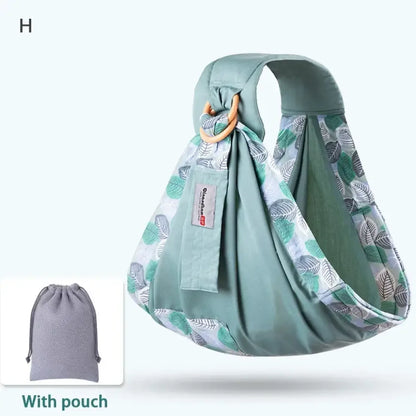 Dual-Use Baby Wrap Sling – Nursing Cover & Infant Carrier - Light Blue