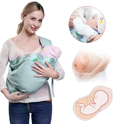 Dual-Use Baby Wrap Sling – Nursing Cover & Infant Carrier - Dark Red