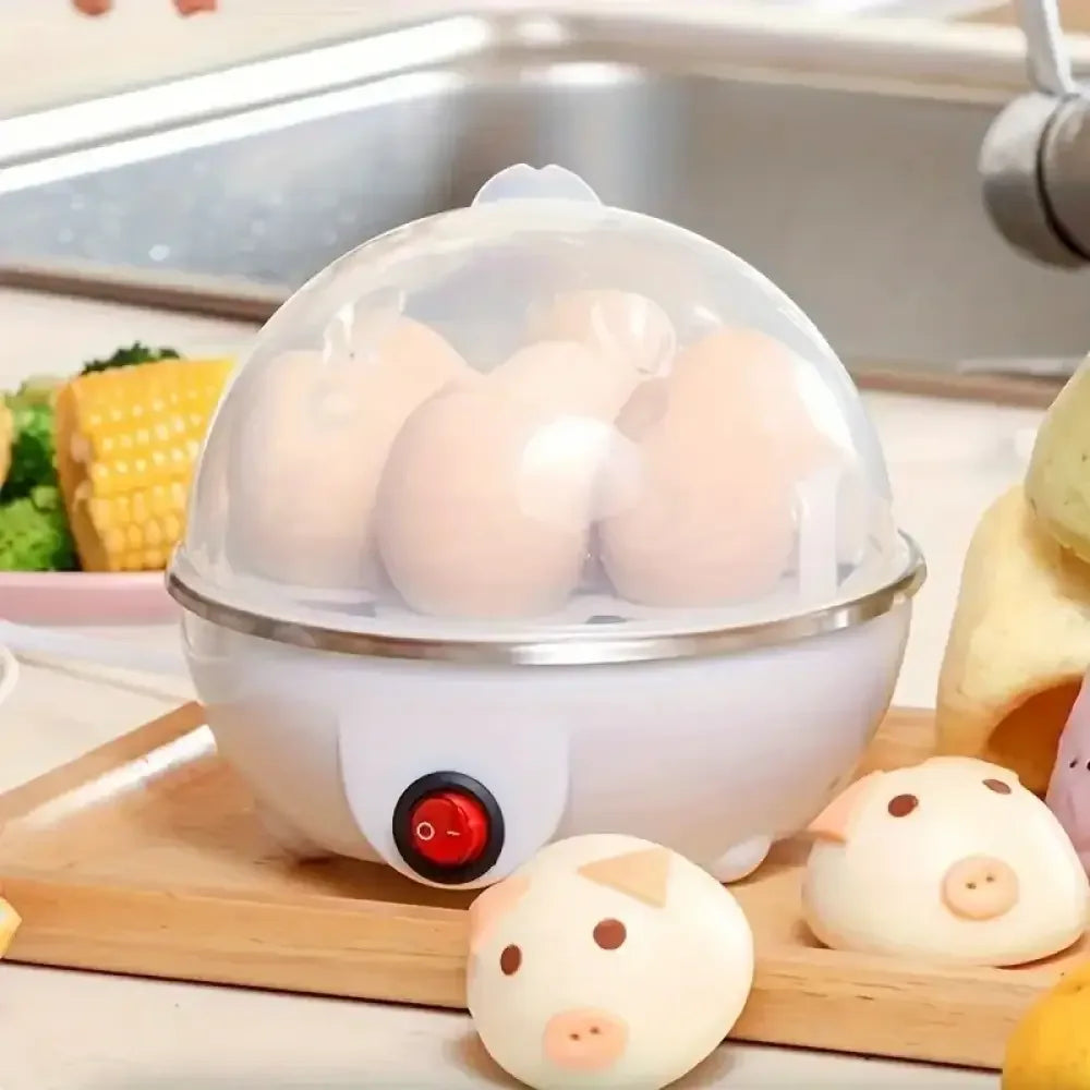 Egg Cooker with Automatic Power Off – 7 Egg Multi-Functional Steamer for Boiled Eggs, Custard & Breakfast - US