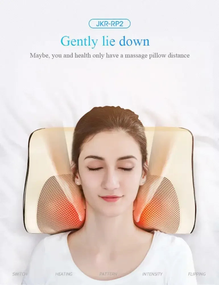 Electric Heated Neck And Shoulder Massager - Four-button Gold