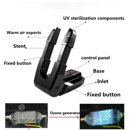 Electric Shoe Dryer and Deodorizer UV Heater for Shoes and Socks - 
