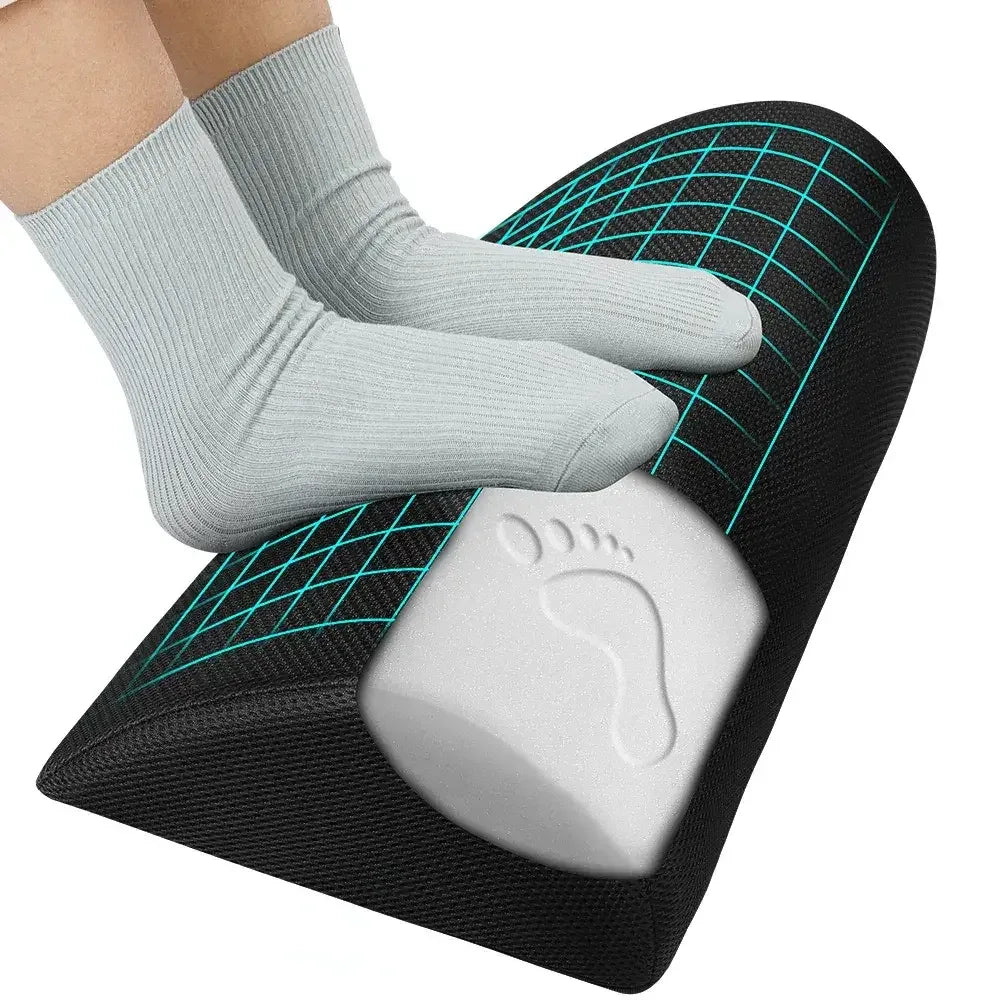 Ergonomic Memory Foam Footrest & Leg Lift Pillow | Office, Gaming & Home Comfort - 