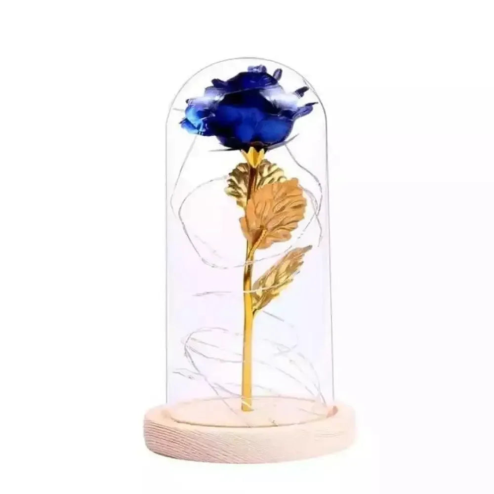 Eternal Kiss Rose - Blue w/ Gold Foil