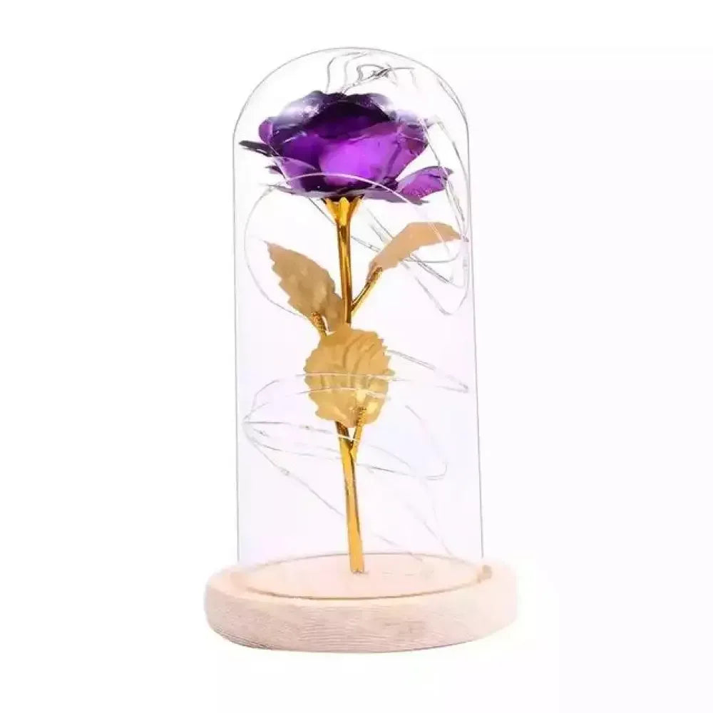 Eternal Kiss Rose - Purple w/ Gold Foil