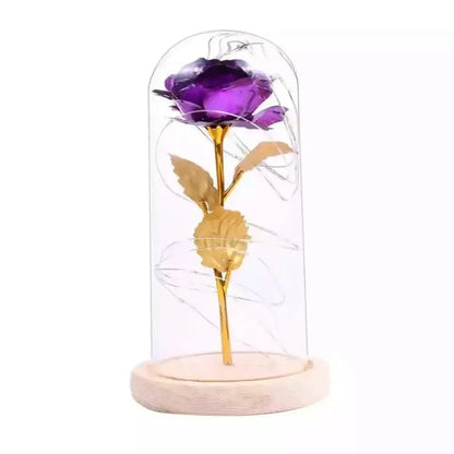 Eternal Kiss Rose - Purple w/ Gold Foil