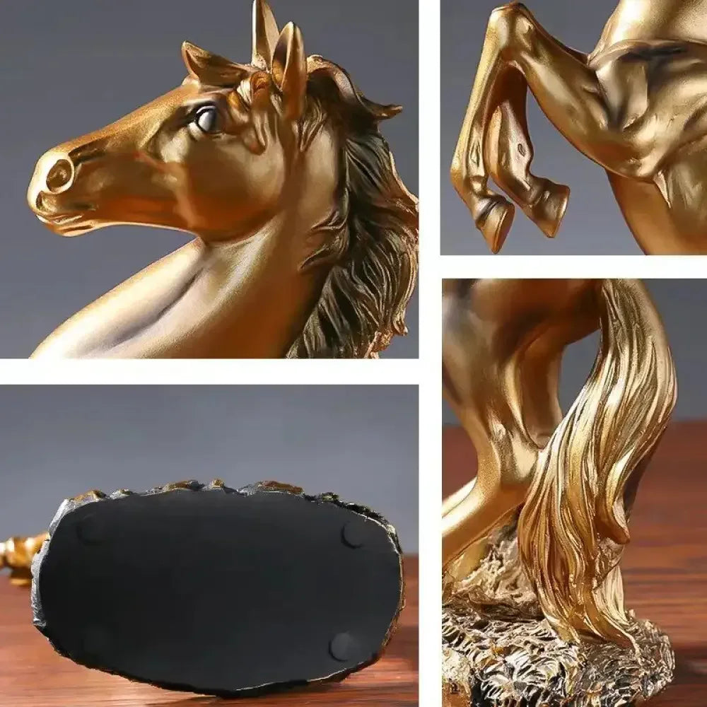 European Style Home Resin Victory Horse Statue, Animal Figurines - BS021