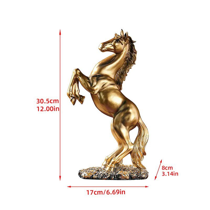 European Style Home Resin Victory Horse Statue, Animal Figurines