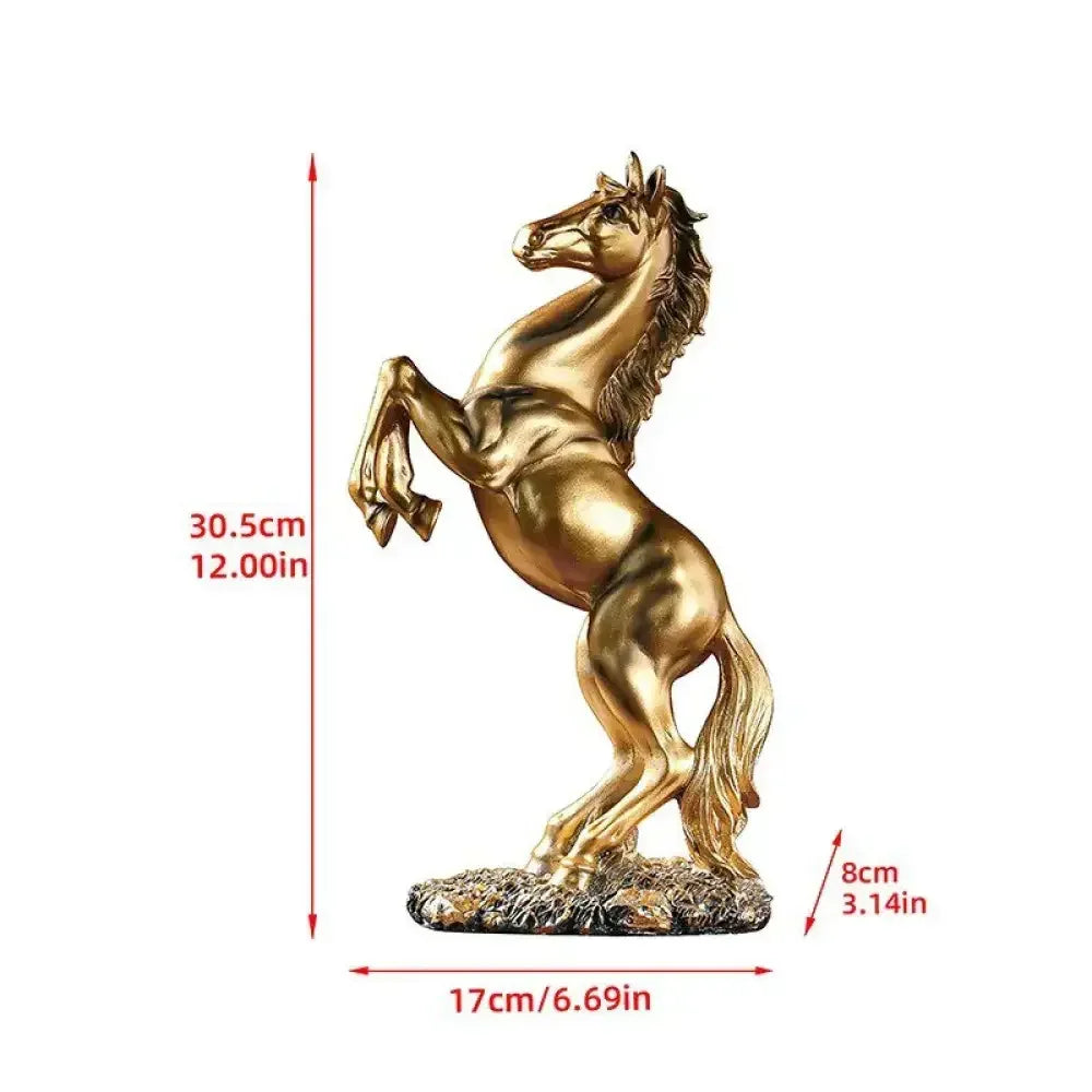 European Style Home Resin Victory Horse Statue, Animal Figurines - BS021
