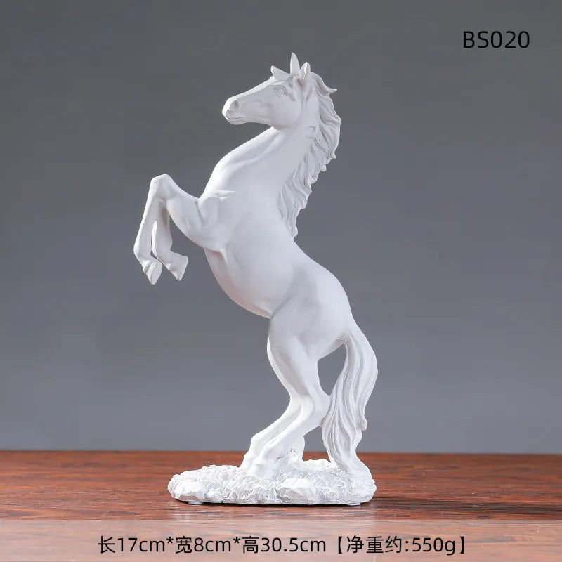 European Style Home Resin Victory Horse Statue, Animal Figurines