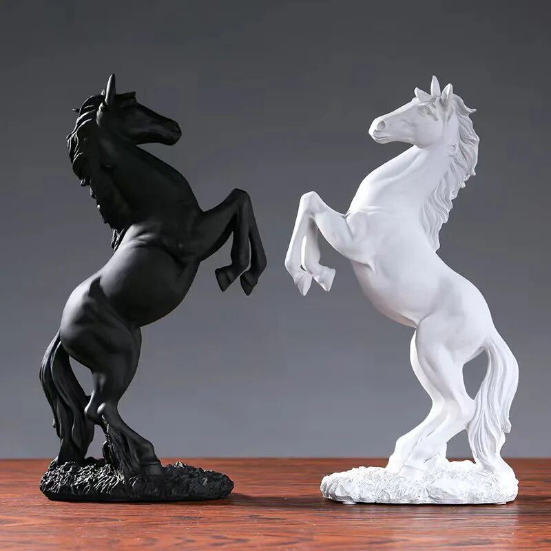 European Style Home Resin Victory Horse Statue, Animal Figurines