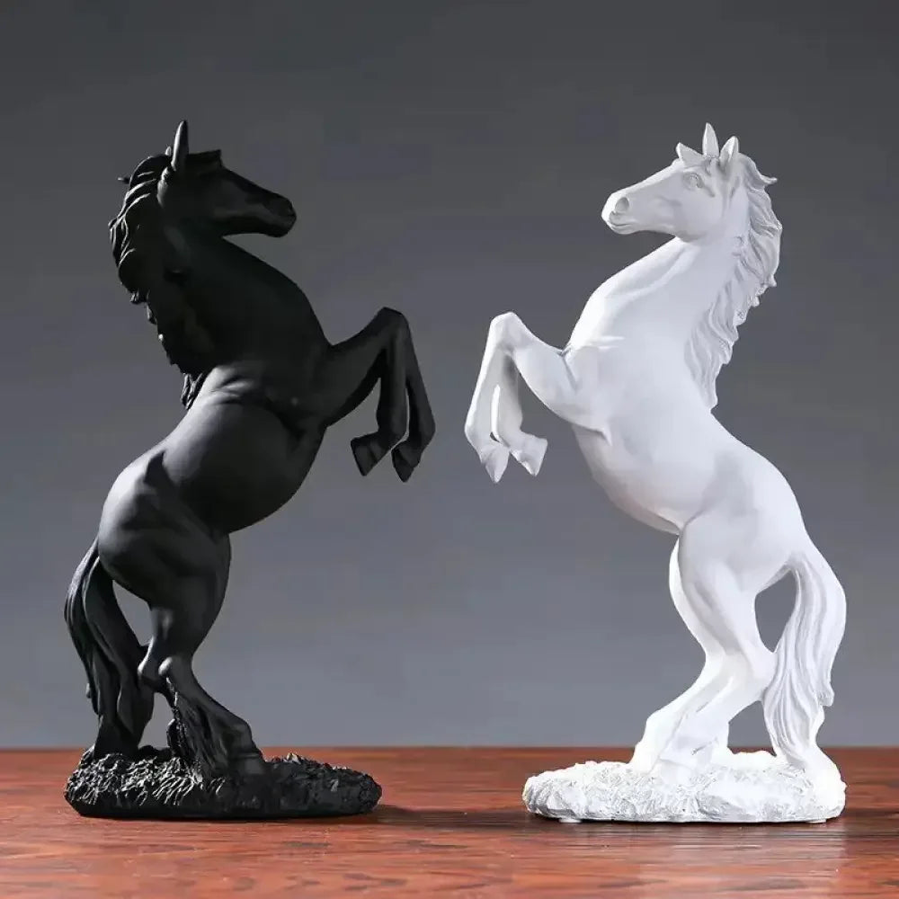 European Style Home Resin Victory Horse Statue, Animal Figurines - BS021