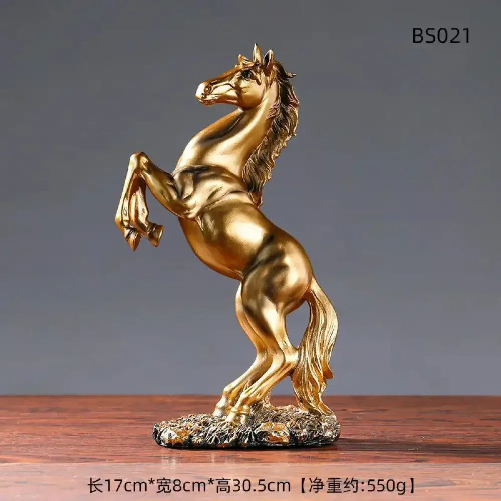 European Style Home Resin Victory Horse Statue, Animal Figurines - BS021