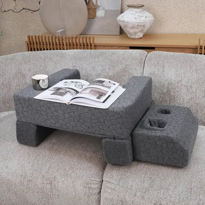 Extra Large Lap Desk Pillow with Cup Holder Gaming & Reading Arm Rest - 