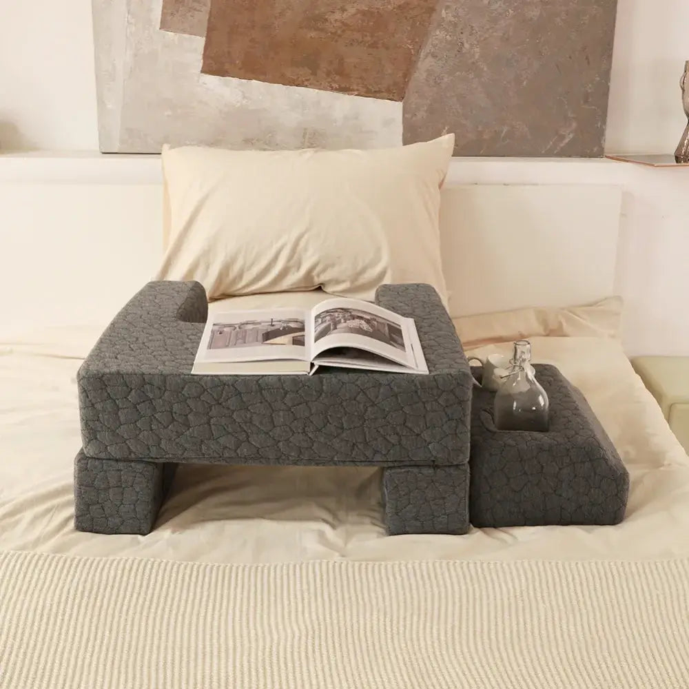 Extra Large Lap Desk Pillow with Cup Holder Gaming & Reading Arm Rest