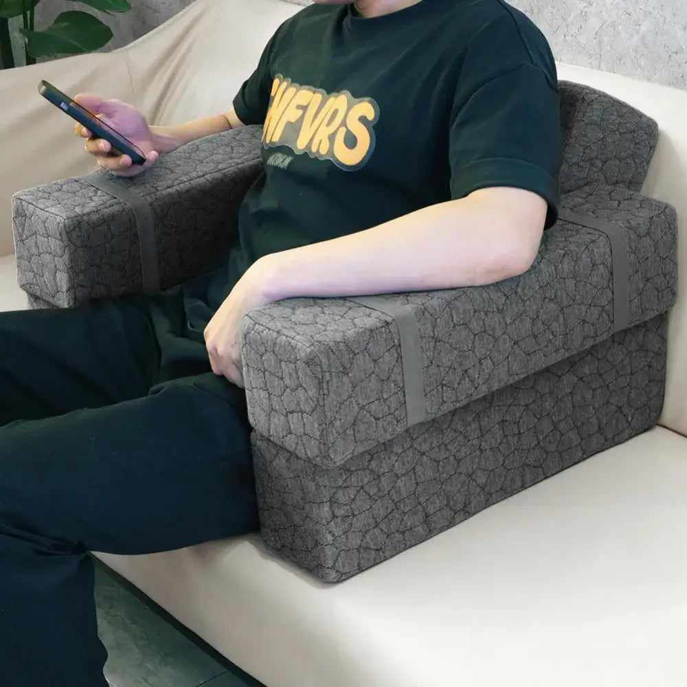 Extra Large Lap Desk Pillow with Cup Holder Gaming & Reading Arm Rest