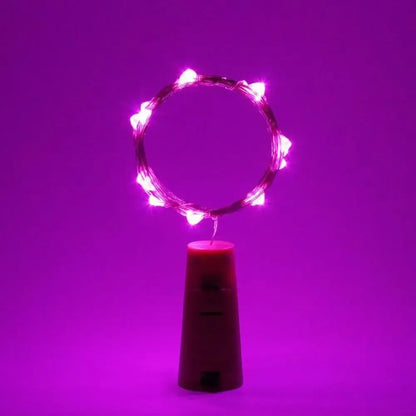 Fairy Wine Bottle Cork String Twinkle Lights - Blue / 2m 20LEDs