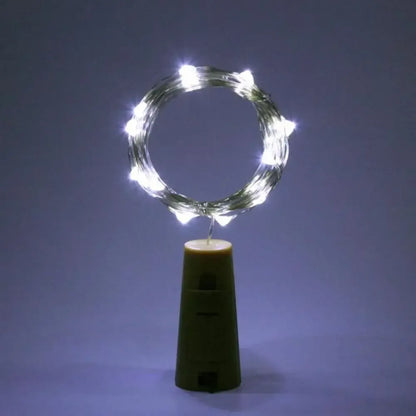 Fairy Wine Bottle Cork String Twinkle Lights - Blue / 2m 20LEDs