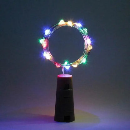 Fairy Wine Bottle Cork String Twinkle Lights - Blue / 2m 20LEDs
