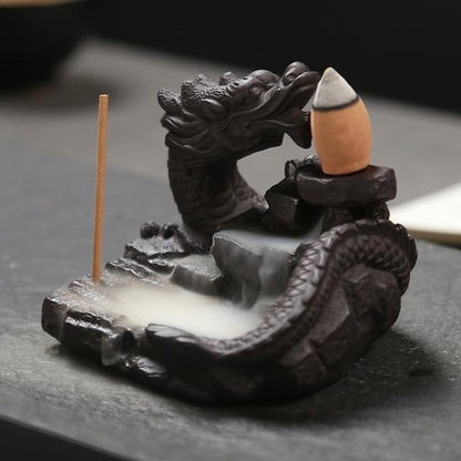 Flaming Incense Dragon Burner