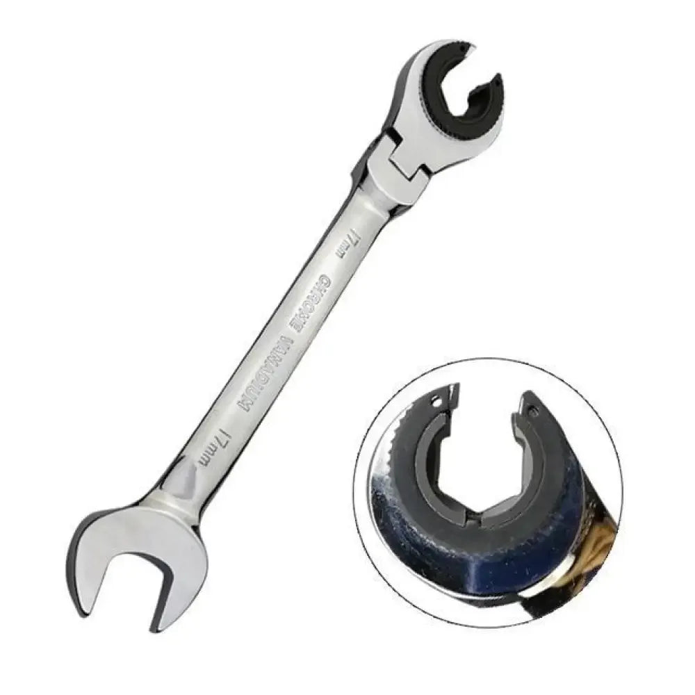 Flexible Head Tubing Ratchet Wrench - Active head / 8mm