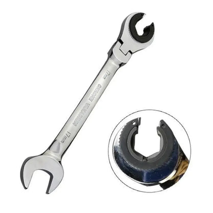 Flexible Head Tubing Ratchet Wrench - Active head / 8mm