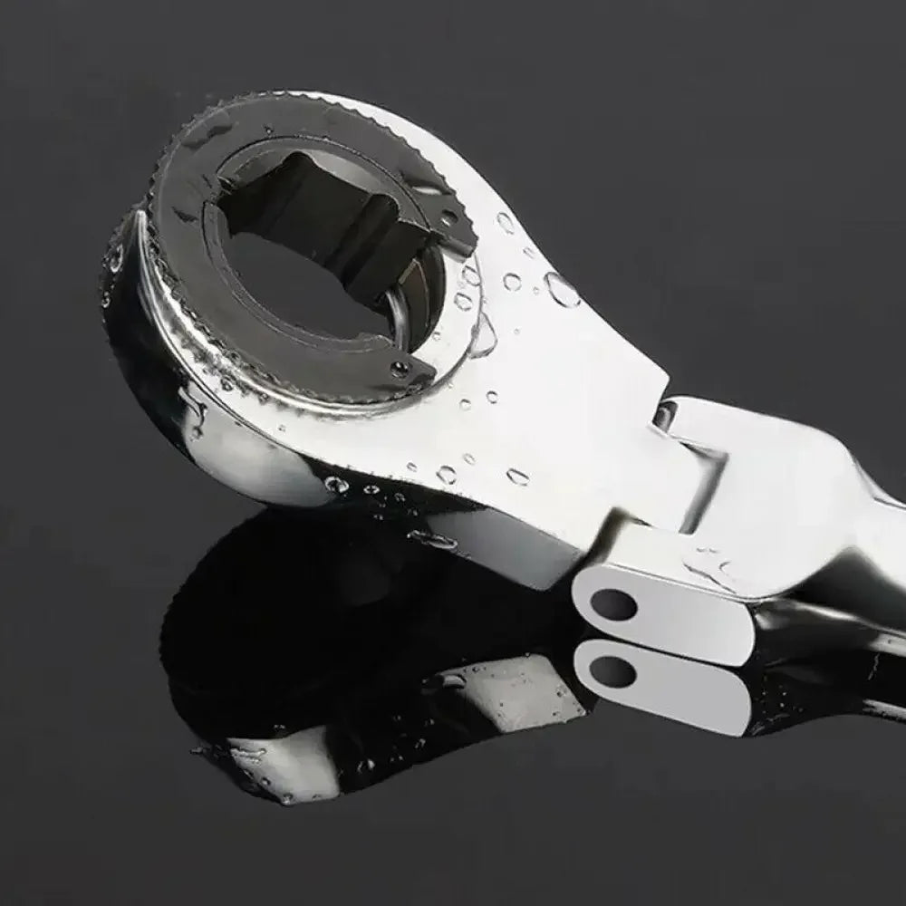 Flexible Head Tubing Ratchet Wrench - Fixed head / 8mm