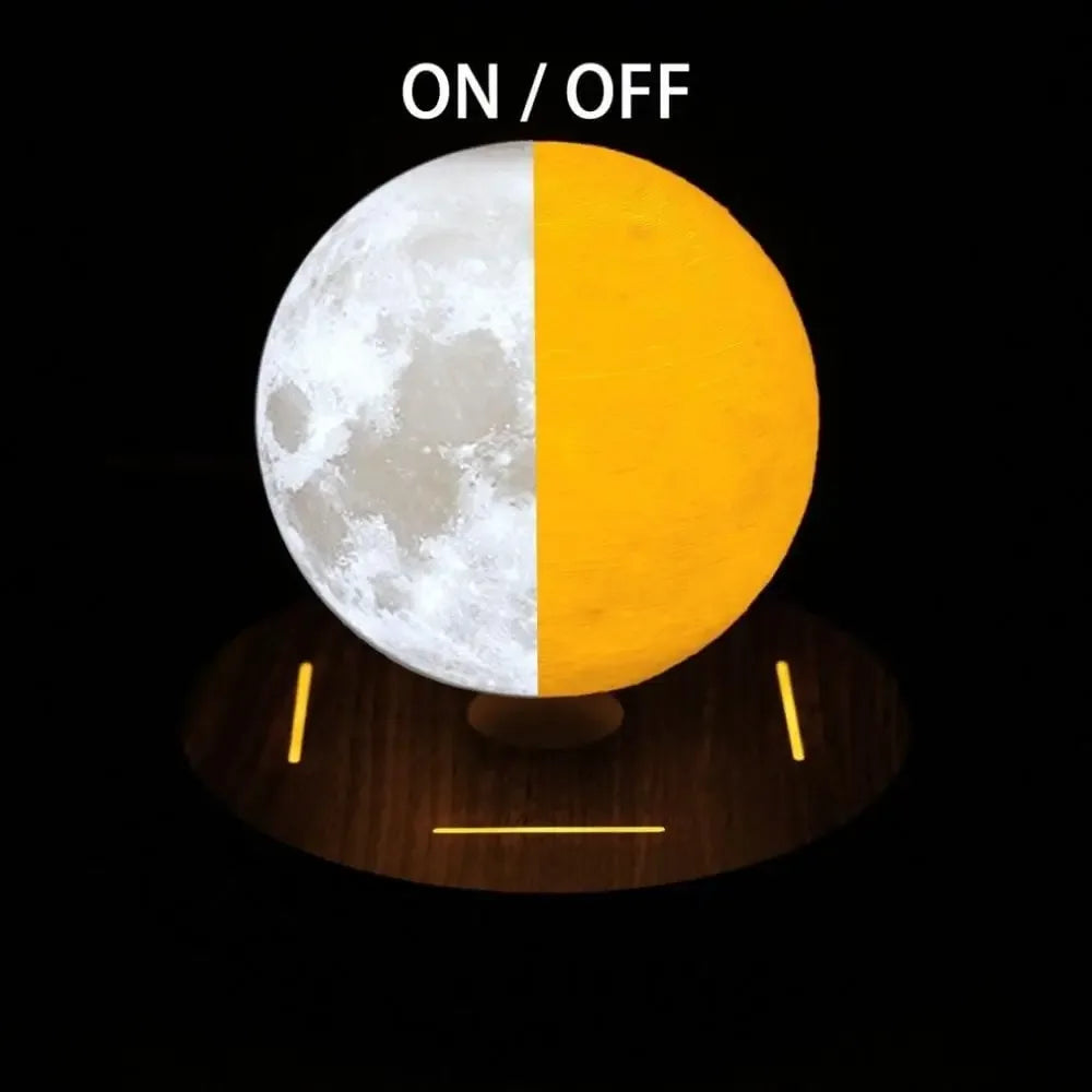 Floating Moon Lamp - Dark Wood / US Plug