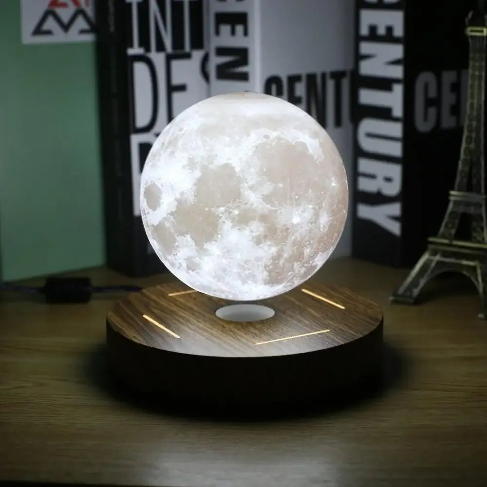Floating Moon Lamp - Dark Wood / US Plug
