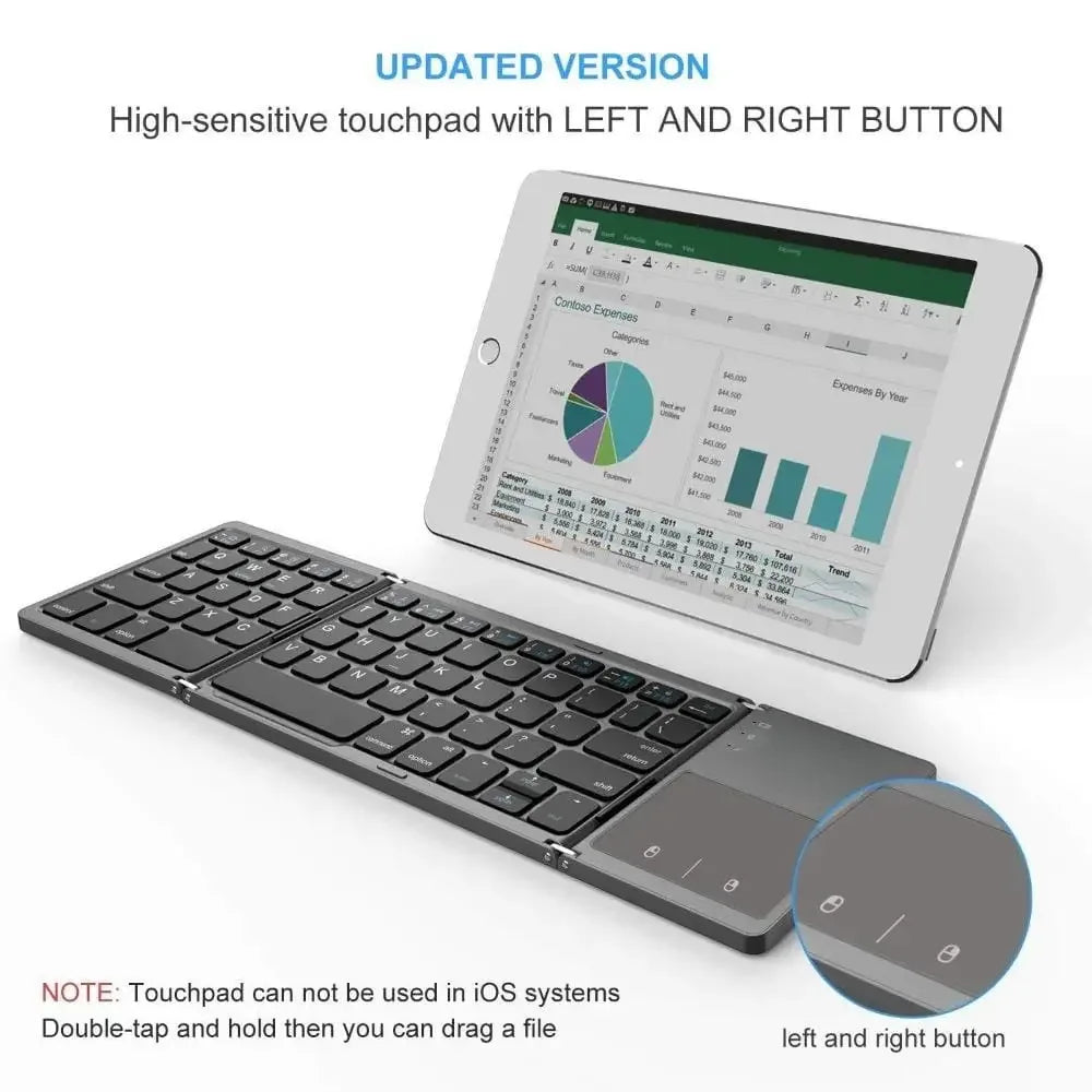 Foldable Bluetooth USB Charging Keyboard - 