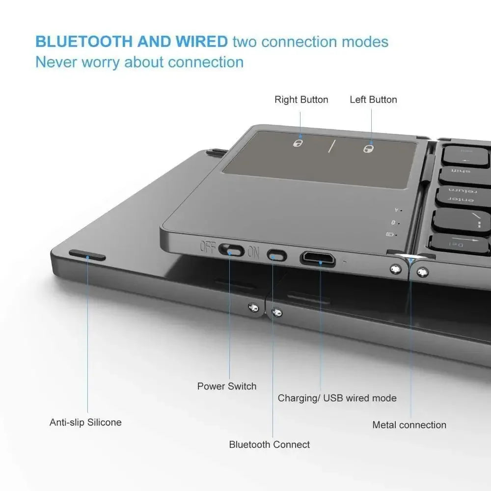 Foldable Bluetooth USB Charging Keyboard - 