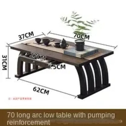 Foldable Low Tea Table Japanese Tatami Bay Window Small Table/Kang Table - 60 cm