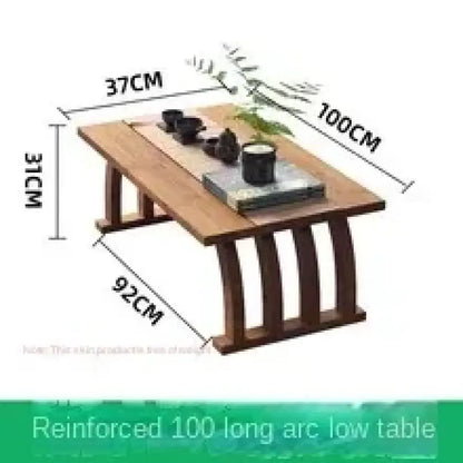 Foldable Low Tea Table Japanese Tatami Bay Window Small Table/Kang Table - 100 cm